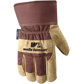 Wells Lamont 5130XL Safety Cuff G100 Thinsulate Work Glove with Palomino Suede Cowhide